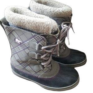 Sorel Boots 8 winter snow plaid 1964